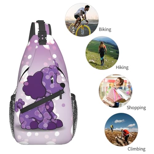 Bolso cruzado negro tipo sling para hombres y mujeres miniatura 6