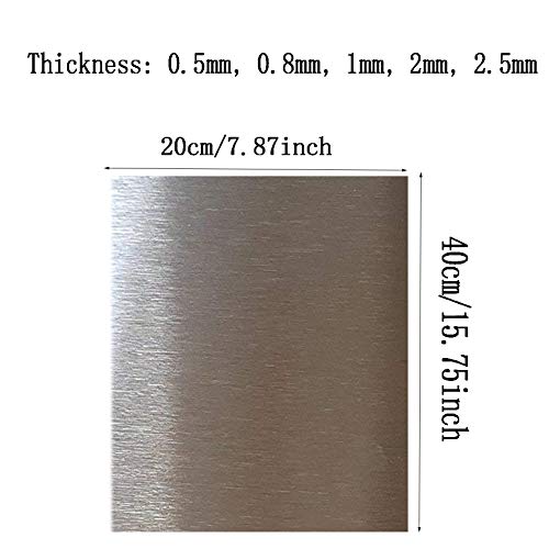 Plaque inox 304 brossé 20x40 cm 2mm tôle métal sur mesure rénovation - 2