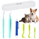 MELLIEX Zeckenzange Set, 6er Pack Zeckenhaken Edelstahl Zeckenpinzette Sicher Zeckenentferner Zeckenentfernung für Mensch, Hund, Katze, Kinder (mit Aufbewahrungsbox)