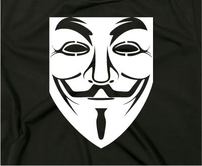 Styletex23 Guy Fawkes Maschera T-Shirt, Anonymous