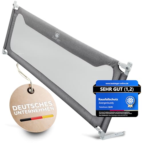 Zwergenbuddy Rausfallschutz Bett (200cm) Schadstoffgeprüftes Bettgitter...