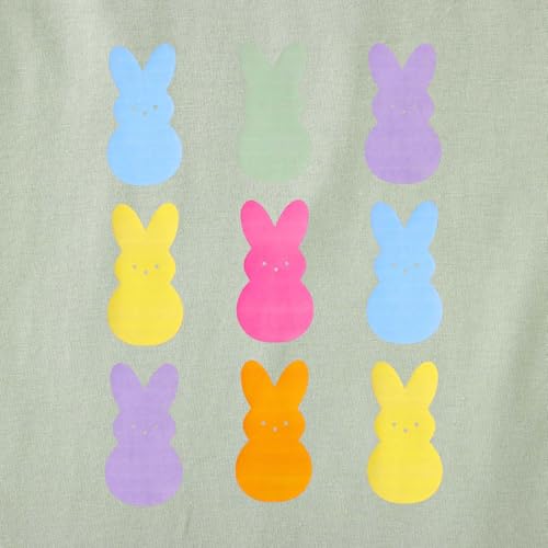Image of Ritatte Kids Girls Easter Shirt Cute Bunny Rabbit Graphic T-Shirt Happy Easter Tees Funny Casual Short Sleeve Tops 7-12Y