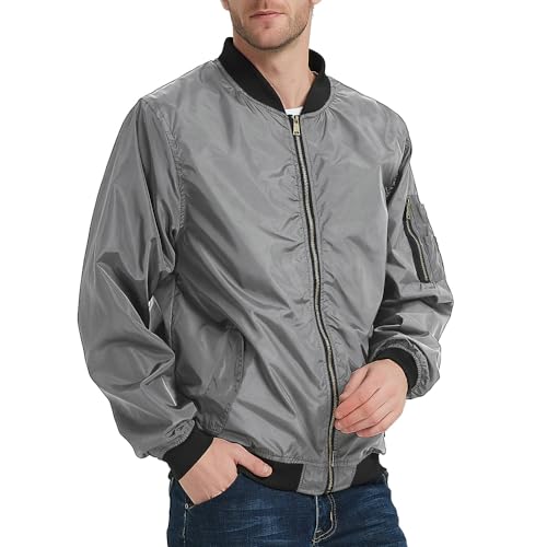 MADHERO Mens Bomber Jacket Lightweight Slim Fit Softshell Windbreaker3
