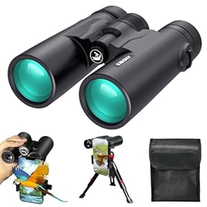 Gosky 8×42 Roof Prism Binoculars for Adults, HD Professional Binoculars for Bird Watching Travel Stargazing Hunting Concerts Sports-BAK4 Prism FMC Lens-with Phone Mount Tripod Strap Carrying Bag