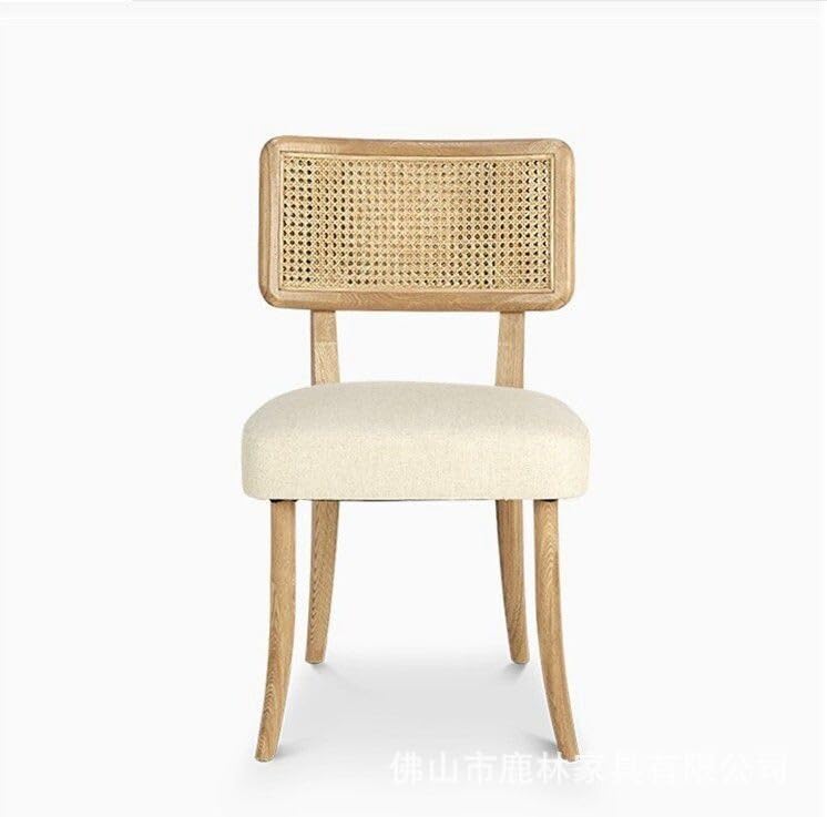 GENHAOSAN Área De Descanso Silla Retro con Respaldo, Silla de Comedor Japonesa reposabrazos, Antigua, ratán escandinava, taburetes Hotel B Sillón