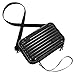 Produktbild dgaf&bae Umhängetasche Handy Handschlaufe Klein Tasche Mode Hardcase Kosmetiktaschen Harte Schale Kosmetiktasche ReißVerschluss Fall Kunststoff Hartschale(schwarz)