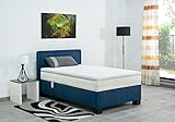 Boxspringbett 140 x 200 cm,Montana,Mikrofaser Flieder ,elektrische Verstellung,Lieferung Aufbau, Massiv Unterbau mit 7-Zonen Taschenfederkern,7-Zonen Kaltschaummatratze und Komfortschaumtopper