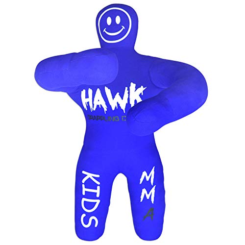 Hawk Sports Kids Grappling Dummy For Fitness & Training, Pose, Strike & Throw Wrestling Dummy For Kids, 3 Ft. Punching Dummy For Mma, Jiu-Jitsu, Judo, Karate & Wrestling Practice & Sparring (Blue) #TOP5