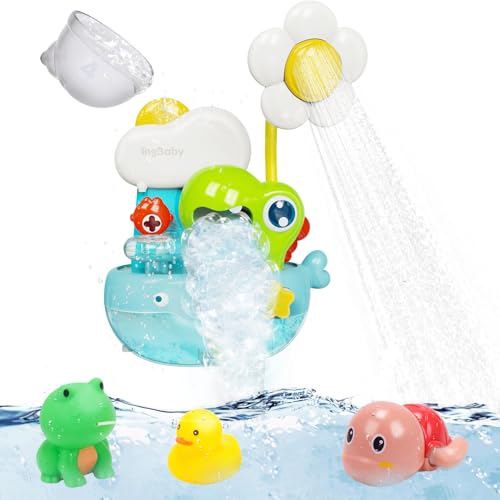 Image of Bath Toy with Bath Bubble Machine and Shower, Bathtub Toy Floating Toys for Toddles and Babies