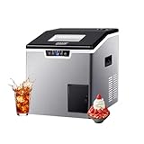 Longem 製氷機 家庭用 業務用 小型 自動製氷機 砕氷機能付き 1.8Lタンク 自動洗浄 40KG/日 一度に32個 氷の厚み調整可能 操作簡単 家飲み/オフィス飲み/飲食店 かき氷つくり 日本語説明書付き