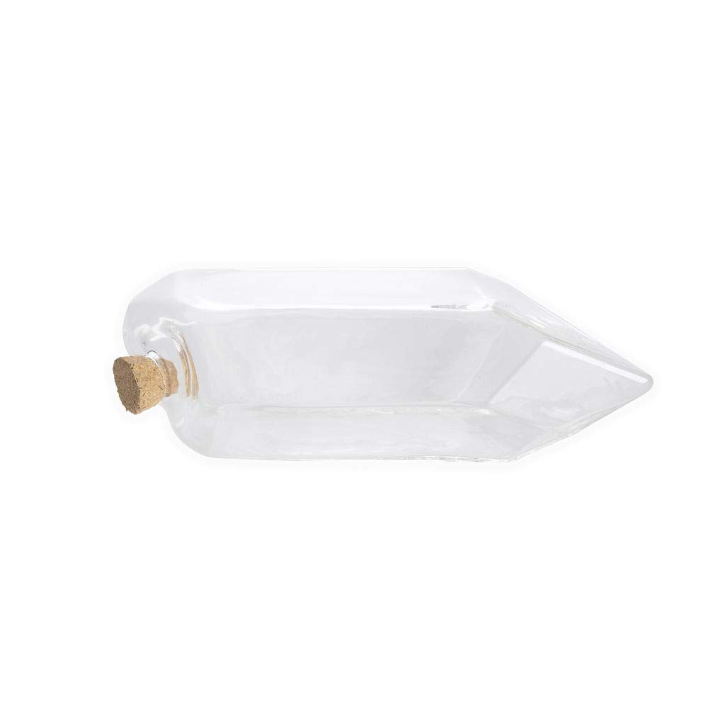 Kikkerland Hand Blown Glass Self Watering Stake for Potted Plants Water from a Crystal, Indoor Outdoor Gardening