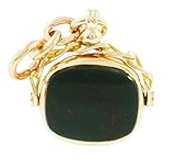 Stil: Anhänger Anhänger aus 9 Karat Gelbgold, Karneol Blutstein, 21 x 20 mm