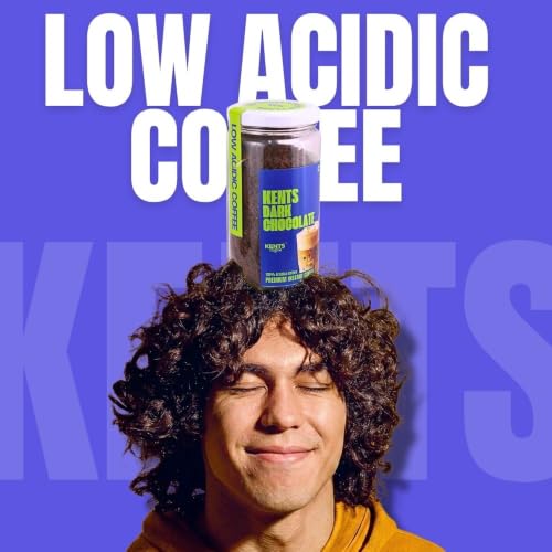 Image of Kents Coffee Dark Chocolate Instant Coffee | 100% Arabica with Natural Flavour | No Added Sugar & LOW ACIDIC COFFEE | Rich Mocha Taste | Perfect for Hot Mocha & Iced Choco-Latte | 100g Jar