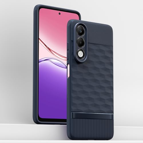Image of Pikkme Back Cover for Oppo K13x 5G Camera Protection 3D Hexa Cube Design Silicone Protective Bumper Case (Blue)
