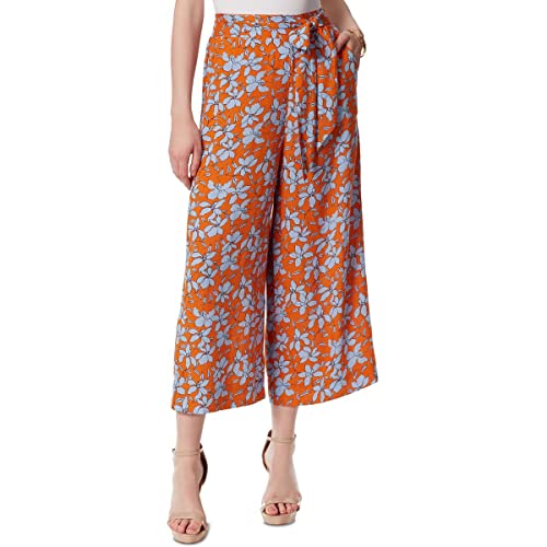 Jessica Simpson Womens Koney Tie-Waist Floral Wide Leg Pants