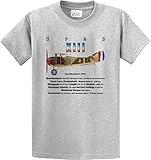WarbirdShirts SPAD XIII-Short Sleeve T-Shirt-Ash Gray-Large