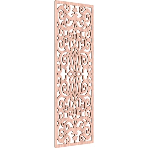 Image of Buel Decorative Pierced Fretwork Wood Wall Panels, 31 3 /8 inchW x 79 3 /8 inchH x 3 /8 inchT, Walnut