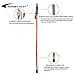 FOREST PILOT Pure Fir Wood Concise Style Walking Stick for Hiking with Parachute Cord Warpped (Nature Color, 48 Inches, 1 Piece)