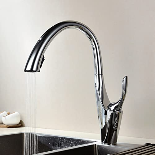 Robinets de cuisine extractibles laiton pour laver les grands plats facilement - 3