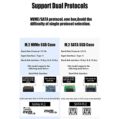 Caja externa para SSD M.2 2230 de aluminio miniatura 7