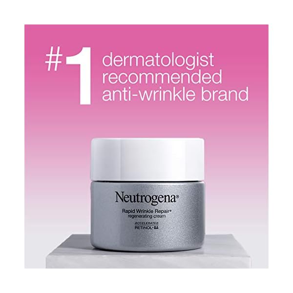 Neutrogena-Rapid-Wrinkle-Repair-Retinol-Regenerating-Anti-Aging-Face-Cream-Hyaluronic-Acid-Anti-Wrinkle-Retinol-Moisturizer-Neck-Cream-with-Hyaluronic-Acid-Retinol-17-oz Neutrogena Retinol Face Moisturizer, Rapid Wrinkle Repair, Daily Anti-Aging Face Cream with Retinol & Hyaluronic Acid to Fight Fine Lines, Wrinkles, & Dark Spots, 1.7 oz