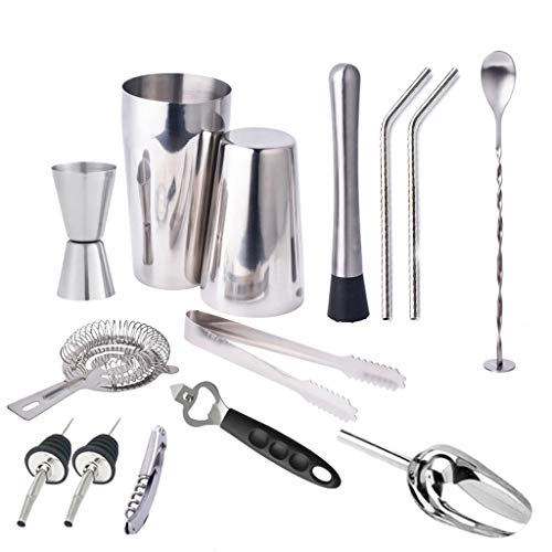 Set de Coctelera Premium de 14 Piezas Acero Inoxidable miniatura 1