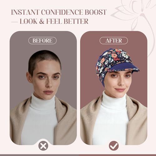 4 Piezas de Gorros Elásticos para Quimioterapia para Mujer miniatura 6