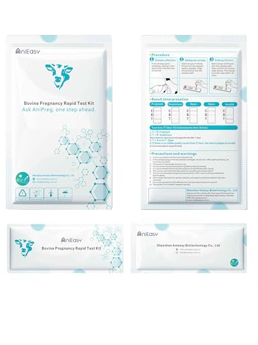 [3 Pack] Cow Pregnancy Test: Rapid Pregnancy Tests for Bovine/Cattle Complete kit
