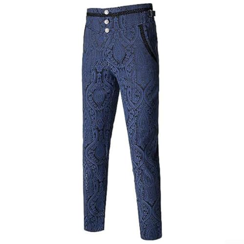 Pantalones góticos para hombre, estilo steampunk, vintage, para comodidad diaria (talla L)