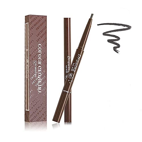 Eyes Makeup Pencil-eyebrow pencil,Brow Pencil with Brow Brush,Lasting eye makeup,waterproof eyebrow pencil,Perfect Brow Pencil, Professional Makeup Eyebrow Pencil (Dark gray eyebrow)