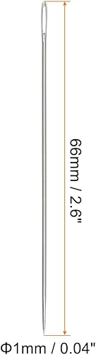 Miniatura 2 de HARFINGTON 20 agujas de coser grandes de acero inoxidable para bordar, agujas de hilo hechas a mano, agujas de tejer, agujas de cuero, agujas de