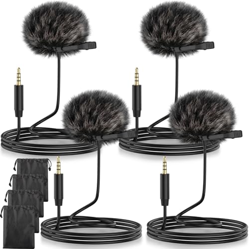Micro cravate Tellegloww anti-bruit de vent 3,5 mm pour éliminer les sifflements