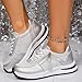 Platform Sneakers for Women,Round Toe Lightweight Non Slip Orthopedic Shoes,Fashion Side Zipper Walking Shoes, Arch Support Soft Sole Sneakers,Slip On Air Cushion Comfortable Footwear Silver