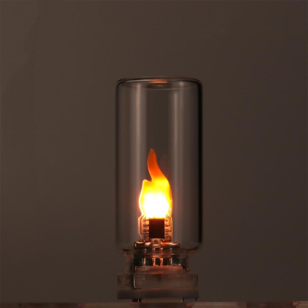Cikiki Dancing Flame USB Car Light,Halloween Flickering Flame USB Interior Car Lights,Mini LED Bulb for Camping, Party, Bedroom, Desktop Decoration