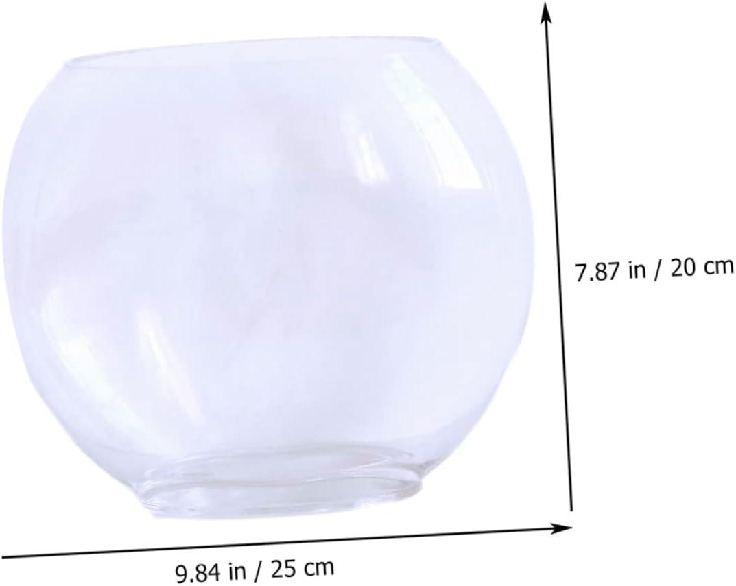 Toyvian Multi-Function Transparent Tank Elegant Desktop Aquarium for Home Office for Betta Fish and Aquatic Plants and Space-Saving Design