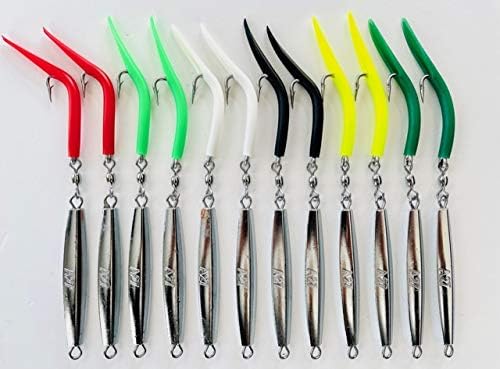 12- A-27 Ava Diamond Jigs 3 oz.with Silicone Tube Tail Hook - Casting - Jigging