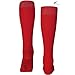 Mysocks Knee High Red Socks for Women Men Combed Cotton Seamless Toe Tall Long High Socks Red,8-11