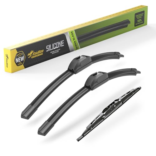 Image of Raidbee Silicone Windshield Wiper blades 3 pack Replacement for JEEP Patriot 2007-2017 All-Season Silicone Windshield Wipers 21 inch 21 inch 10 inch