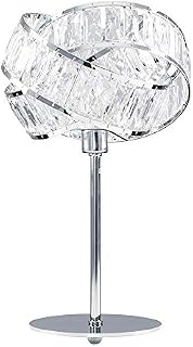 MiniSun Polished Chrome & Clear Acrylic Jewel Intertwined Rings Design Table Lamp - Complete with 3w LED Bulbs [3000K Warm White]