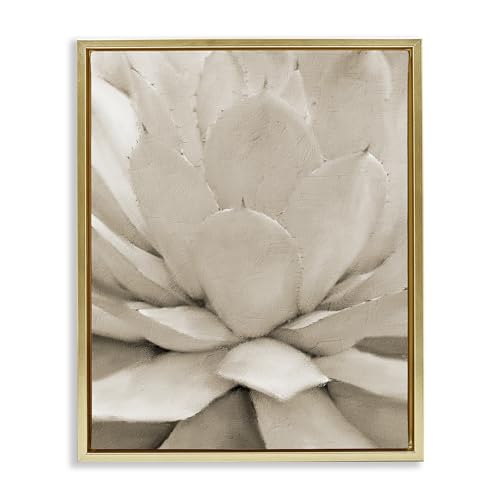 Prickly Agave Desert Succulent, 16 x 20 Inch Canvas in Floater Frame
