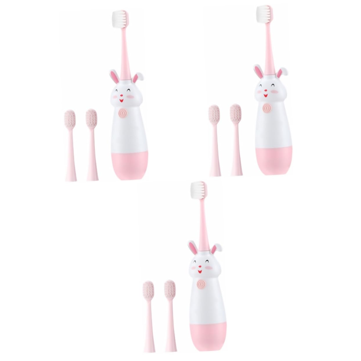 CALLARON 3 Set spazzolino elettrico sonico ragazzo a forma di spazzolino denti scovolini dentali a setole elettronico ricaricabile AbS rosa