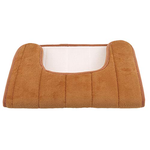 Metree Toilets Pedestal Mat, U-Shaped Non Slip Toilets Mats Water Absorbent Bathroom Mat For Toilet (Khaki, As Description) #TOP1