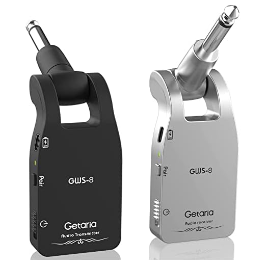 Getaria Wireless Guitar System 2.4G Rechargeable Transmitter Receiver for Electric Guitar Bass