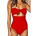 Produktbild Damen Gepolsterte One Piece Bademode mit Bandeau Figurformender Frontal Bogen Bademode Beachwear Dragon868