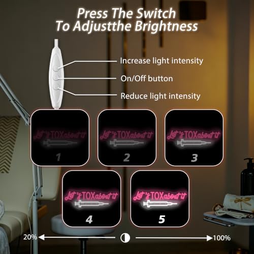 Image of Let's Tox about it Neon Sign Botox LED Light Injector Spa Studio Decor