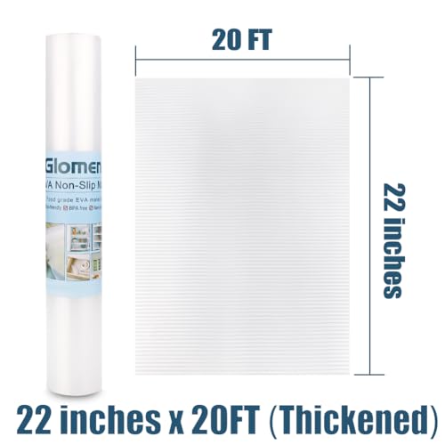 Image of Shelf Liner, Non-Slip Cabinet Liner, Washable Oil-Proof for Kitchen Cabinet, Shelves, Refrigerator, Storage, Desks, 22 Inches x 20 FT, Non Adhesive Drawers Liner (22 Inches x 20 FT, Thickened)