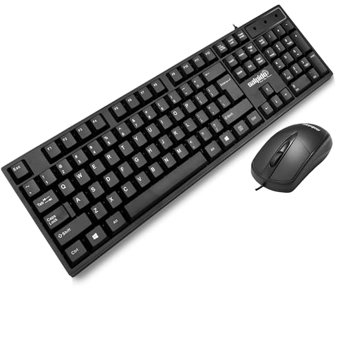 Salpido G-102 Wired Keyboard and Mouse Combo with Mute Button Design, 1000 DPI Optical Sensor Mouse | Suitable for Office Use |1 Year Warranty