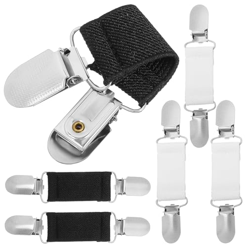 PRETYZOOM 6 Pcs Non Slip Bed Straps with Clips Elastic Sheet Tighteners for Bedding Clothes and Furniture Durable Material for and Stability