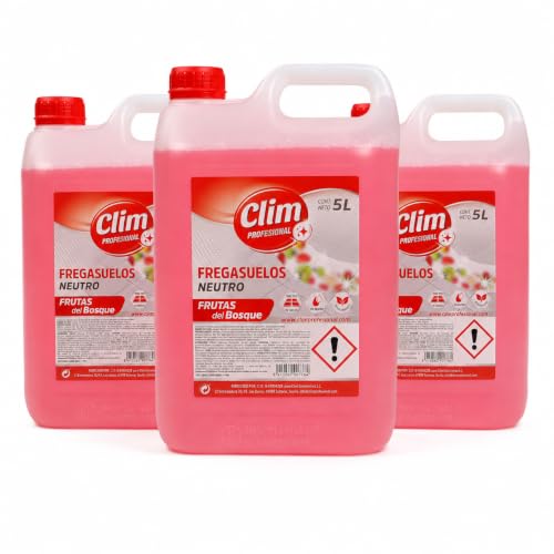Clim Profesional Fregasuelos Frutos del Bosque 3x5L pH Neutro Biodegradable