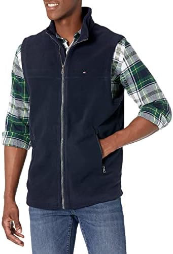 Tommy Hilfiger Men's Polar Fleece Vest, navy, Medium